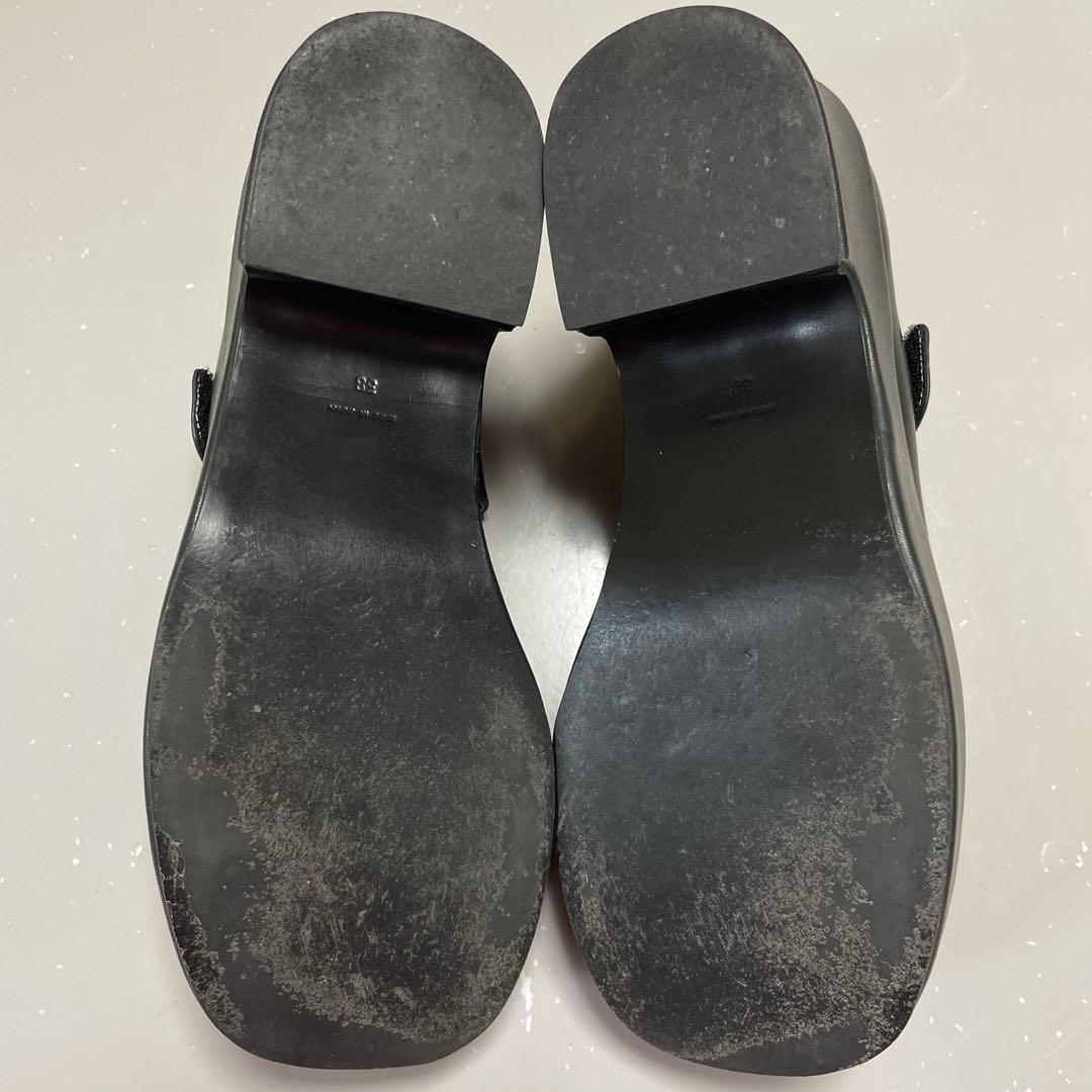 美品⭐️UNTISHOLD アンチショルド LIZA レザーシューズ 黒 日本製