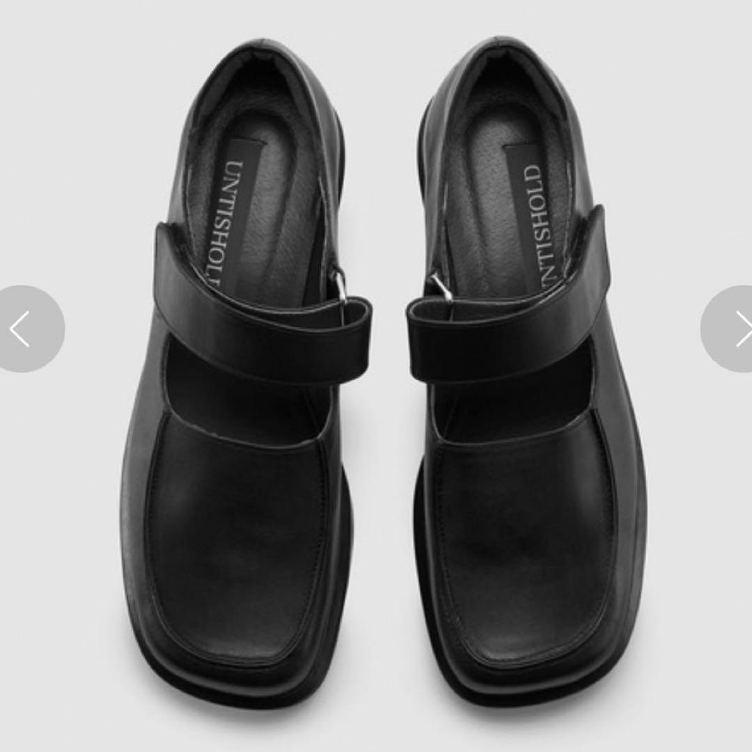 美品⭐️UNTISHOLD アンチショルド LIZA レザーシューズ 黒 日本製