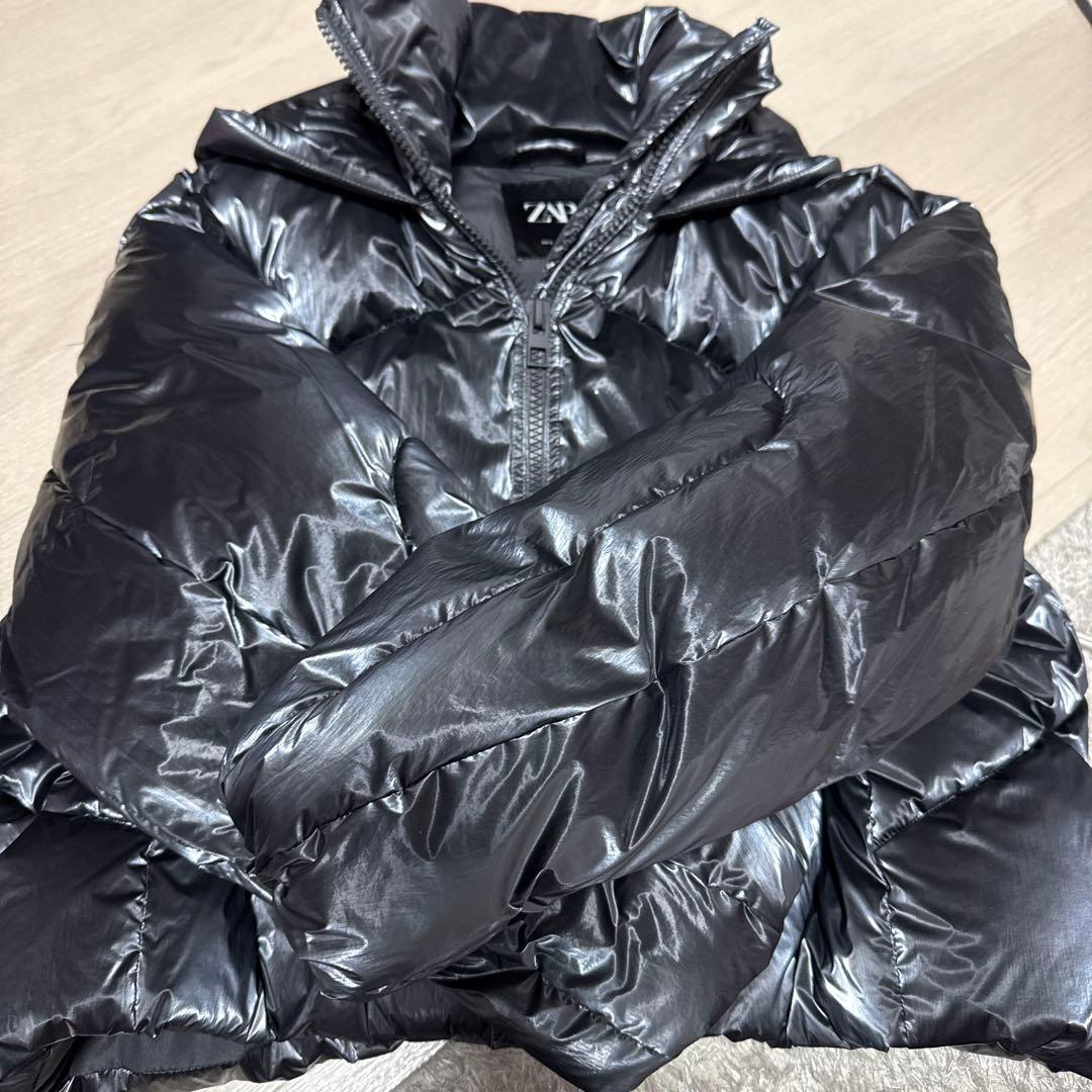 ZARAフード付きダウンジャケット