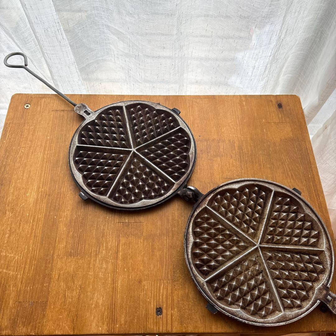スウェーデン　ワッフル　アンティーク　メーカー　ワッフル型