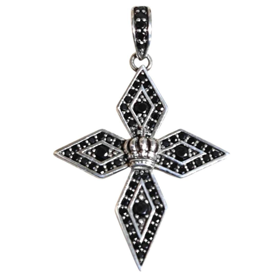 JustinDavis　クロス　ジルコニア　ブラック　トップ　チャーム