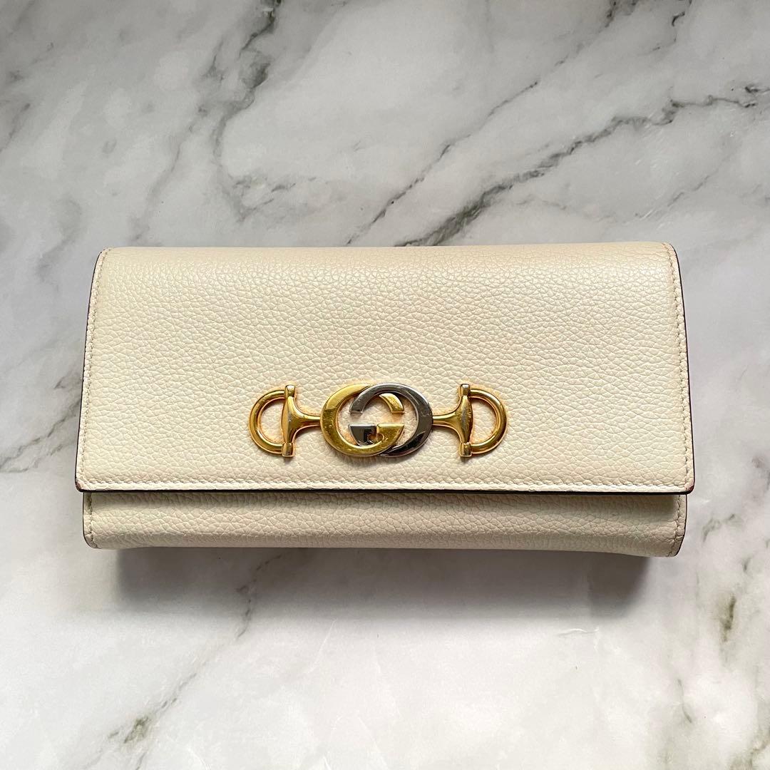 GUCCI グッチ ズゥミ インターロッキング 長財布　極美品　0119-④