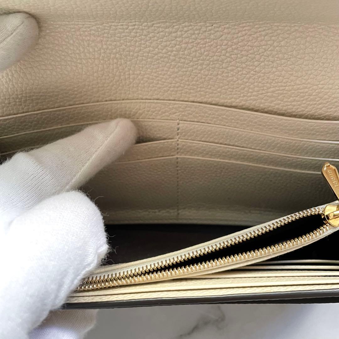 GUCCI グッチ ズゥミ インターロッキング 長財布　極美品　0119-④