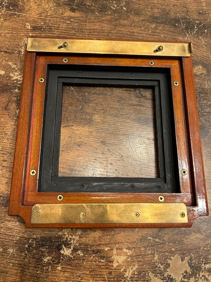 【希少品】ディアドルフ/Deardorff レンズボード アダプター 木製カメラ