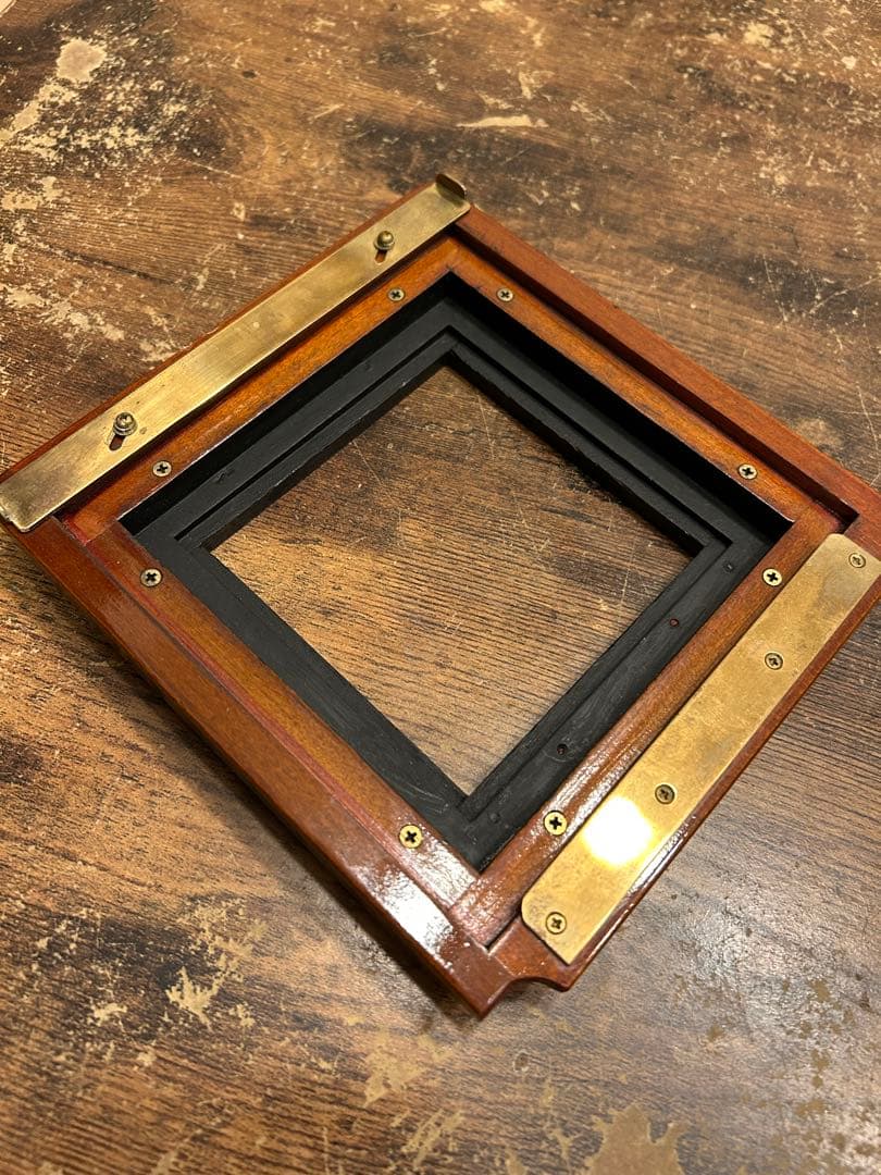 【希少品】ディアドルフ/Deardorff レンズボード アダプター 木製カメラ