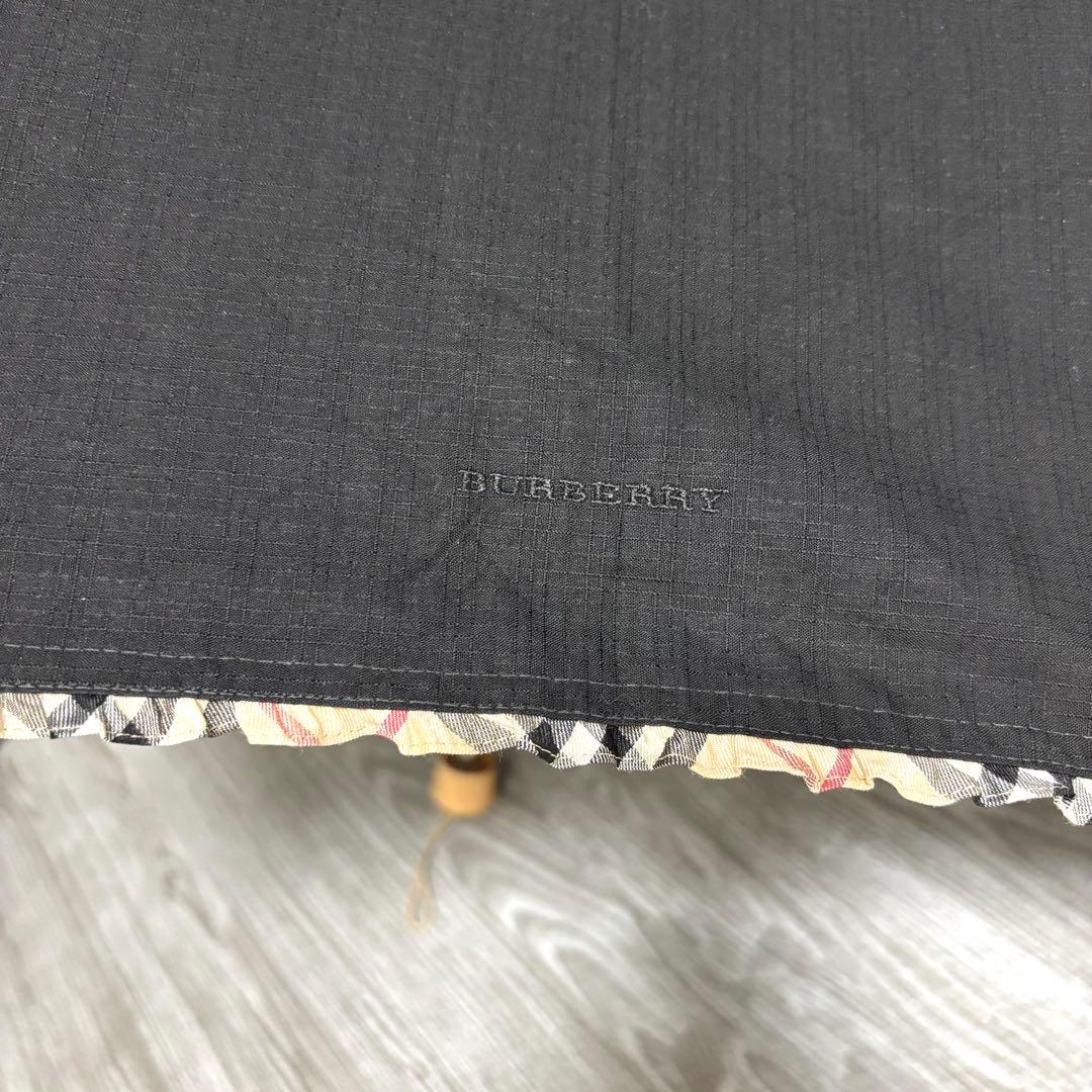 BURBERRY バーバリー ノバチェック 日傘 黒 晴雨兼用 折りたたみ傘