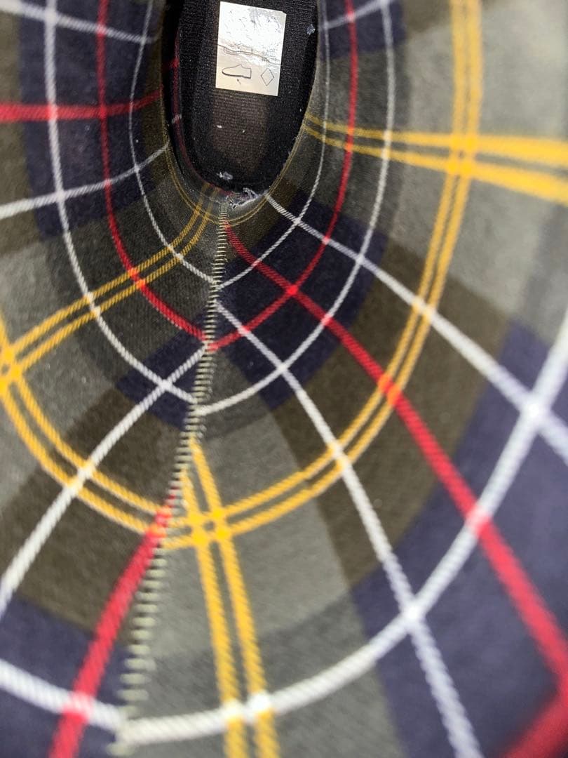 Barbour UK9 ブラック 長靴 ハウスチェック柄ライニング