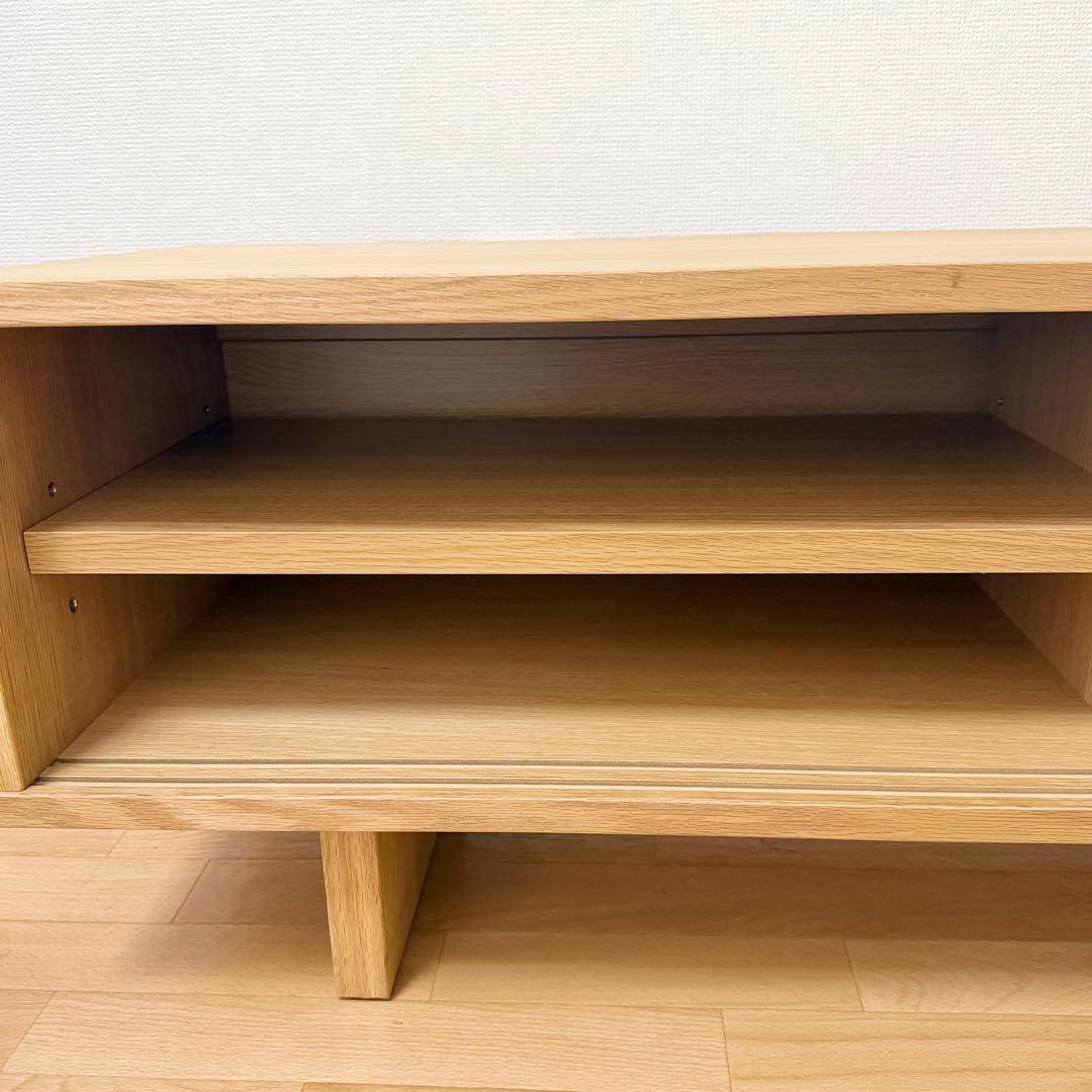 無印良品 オーク材 AVラック薄型 引戸 幅110 cm