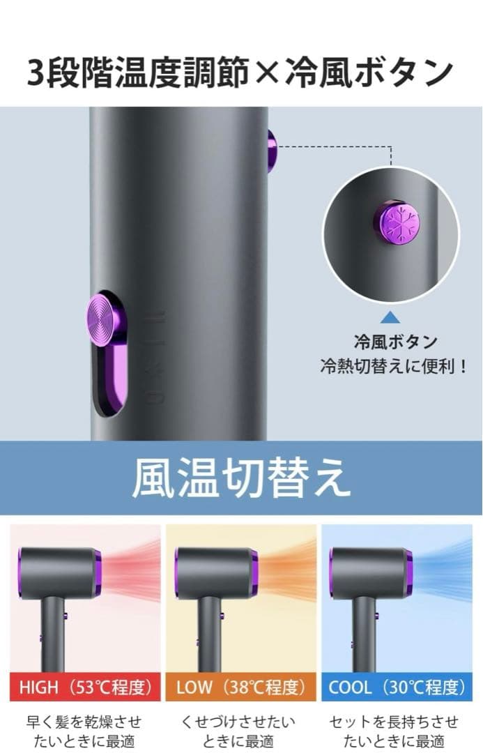 VAGAV マイナスイオン ヘアドライヤー MD-17