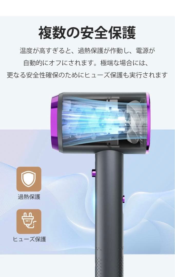 VAGAV マイナスイオン ヘアドライヤー MD-17