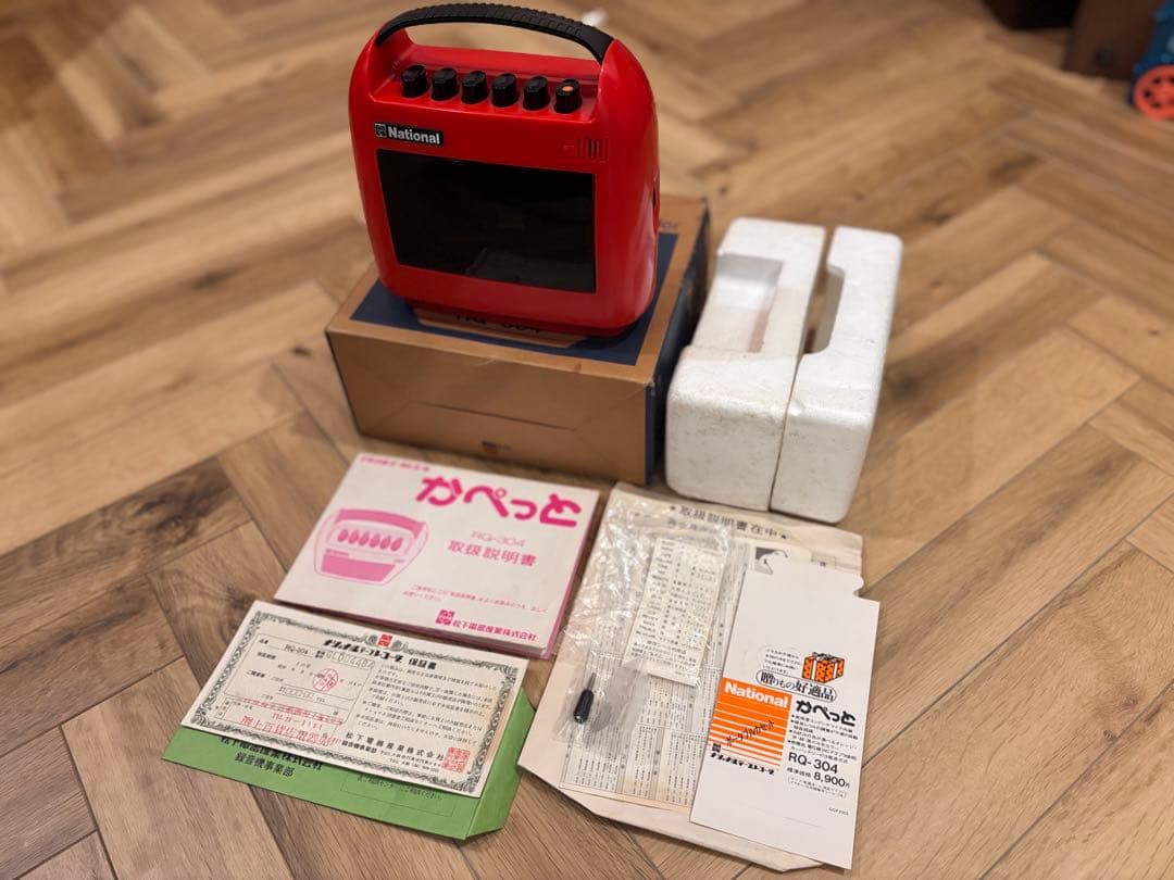昭和レトロ National かぺっと RQ-304 実働 箱 説明書等付き