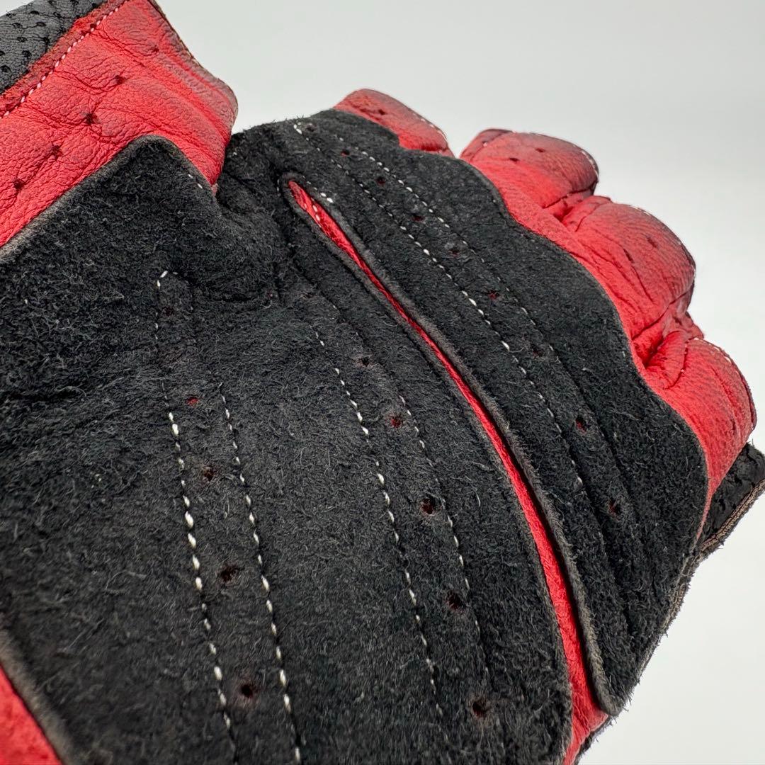 CACAZAN ドライビンググローブ DDR-071R(鹿革)ブラック×レッドL