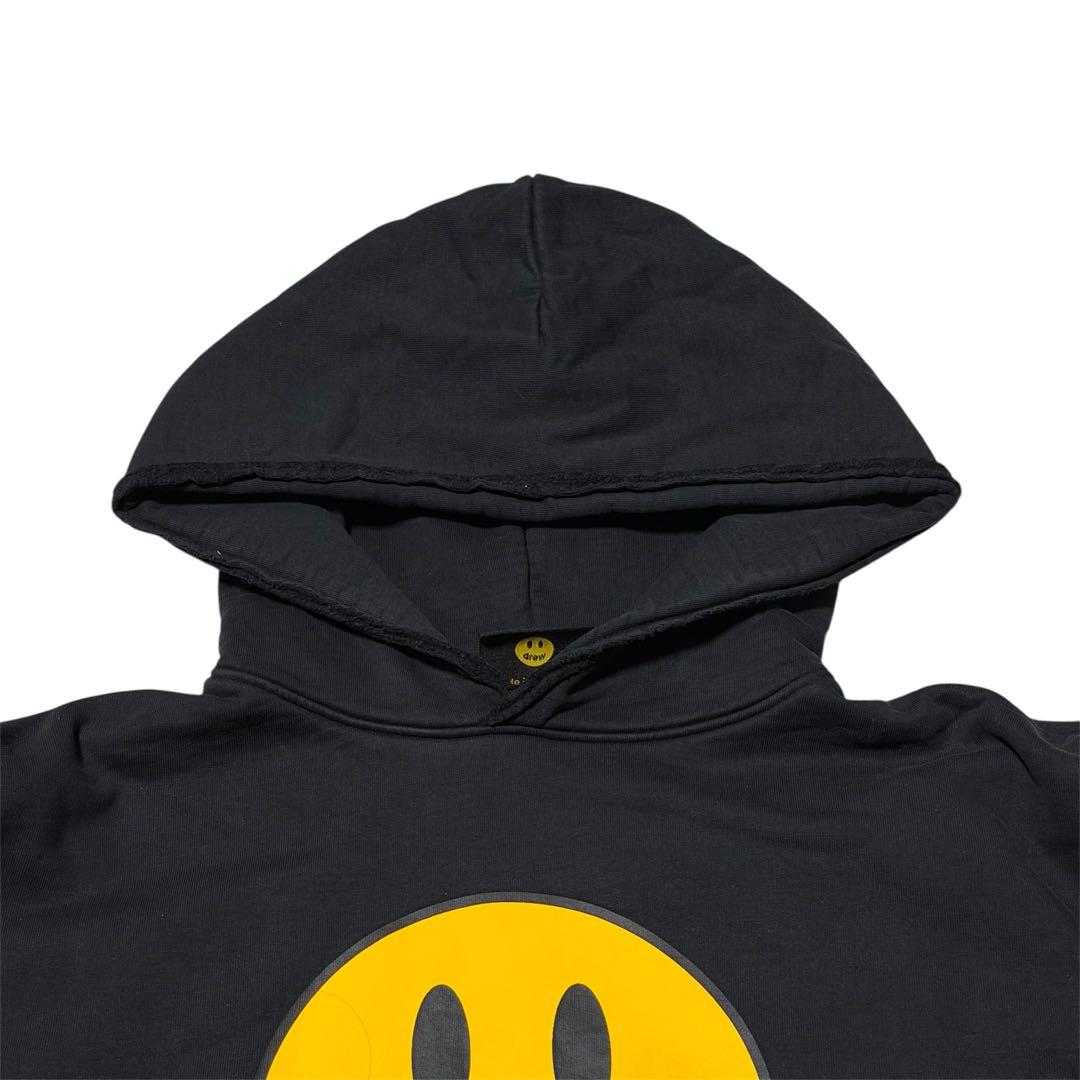 drew house スマイルロゴ パーカー S ブラック