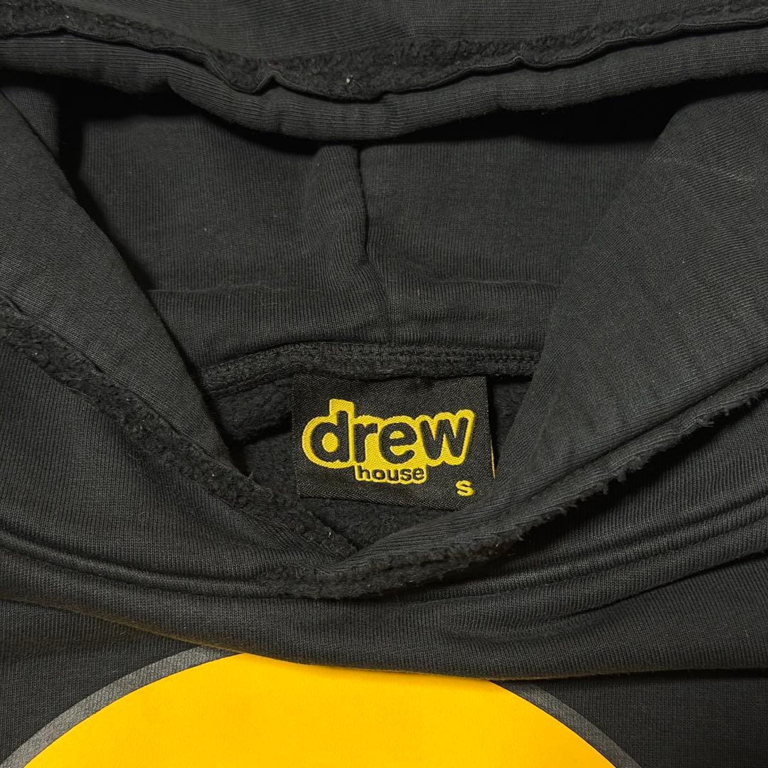drew house スマイルロゴ パーカー S ブラック