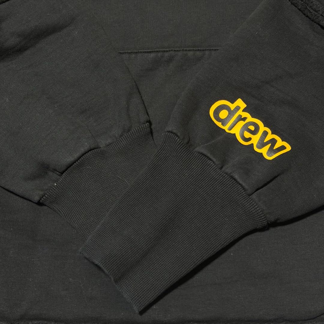 drew house スマイルロゴ パーカー S ブラック