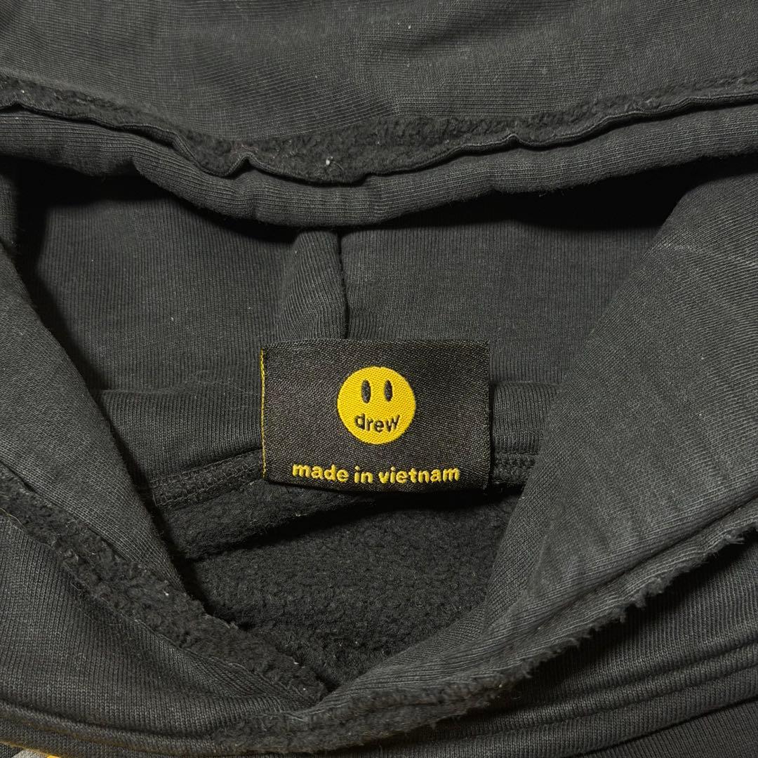 drew house スマイルロゴ パーカー S ブラック