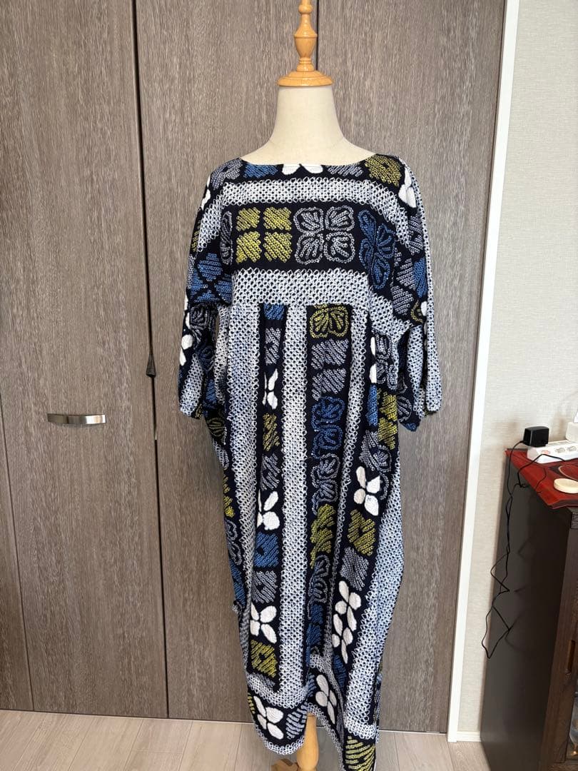 浴衣リメイク　有松絞りのワンピース