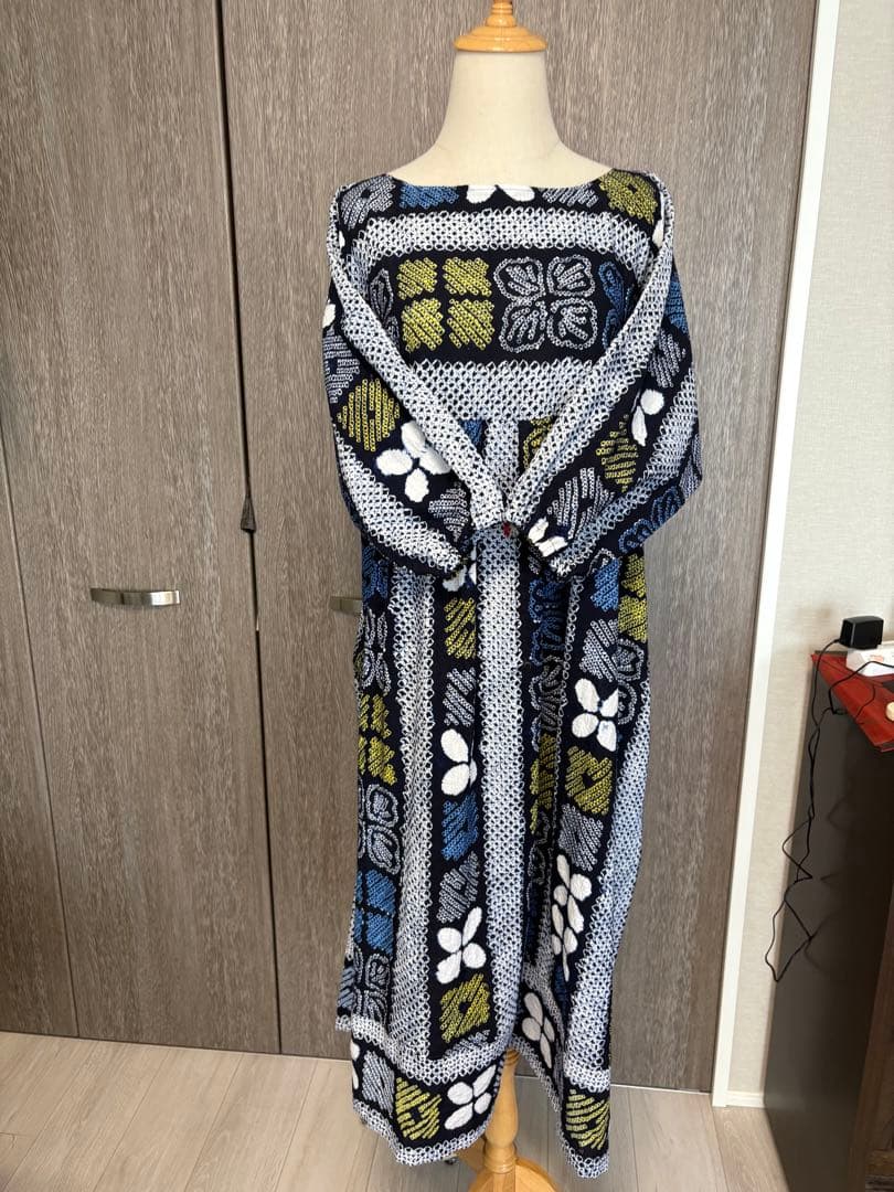 浴衣リメイク　有松絞りのワンピース