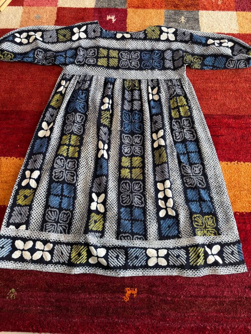 浴衣リメイク　有松絞りのワンピース