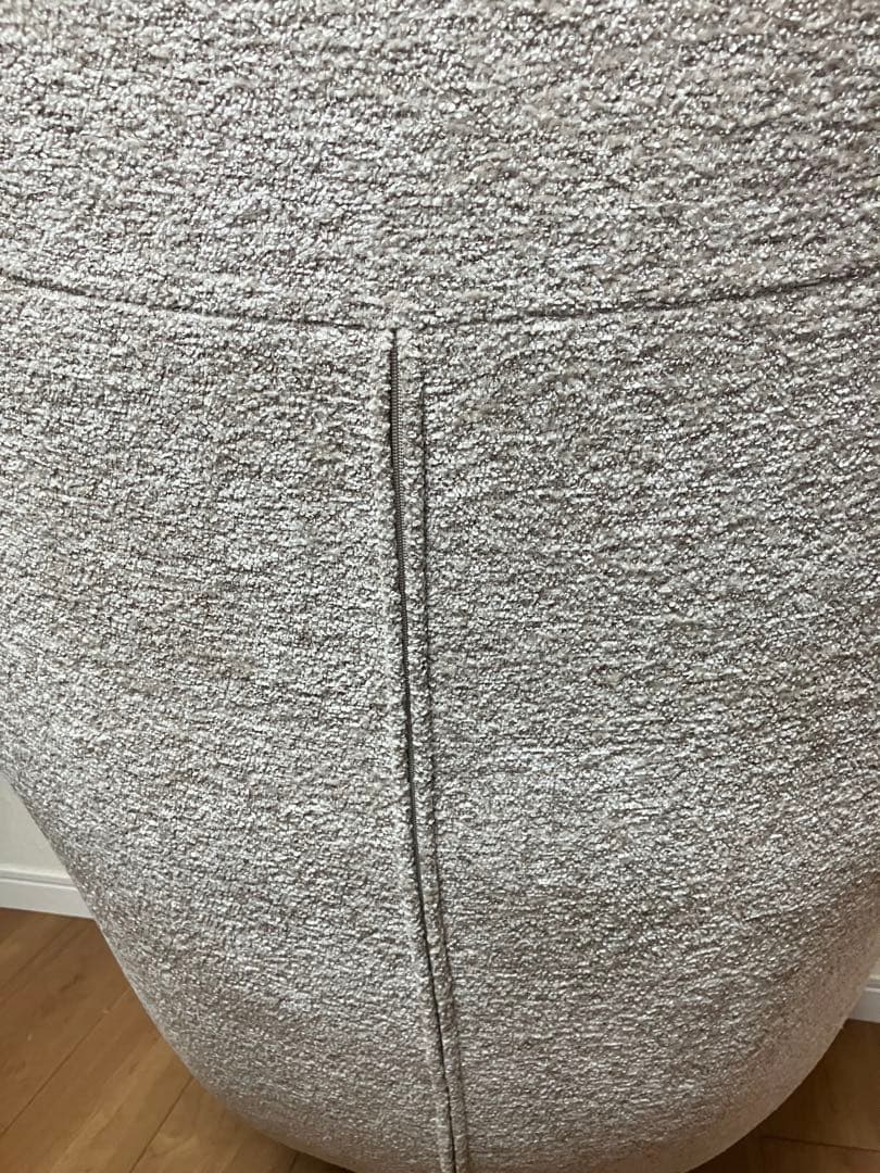 モダンデザイン ベージュファブリック 1人掛けソファ