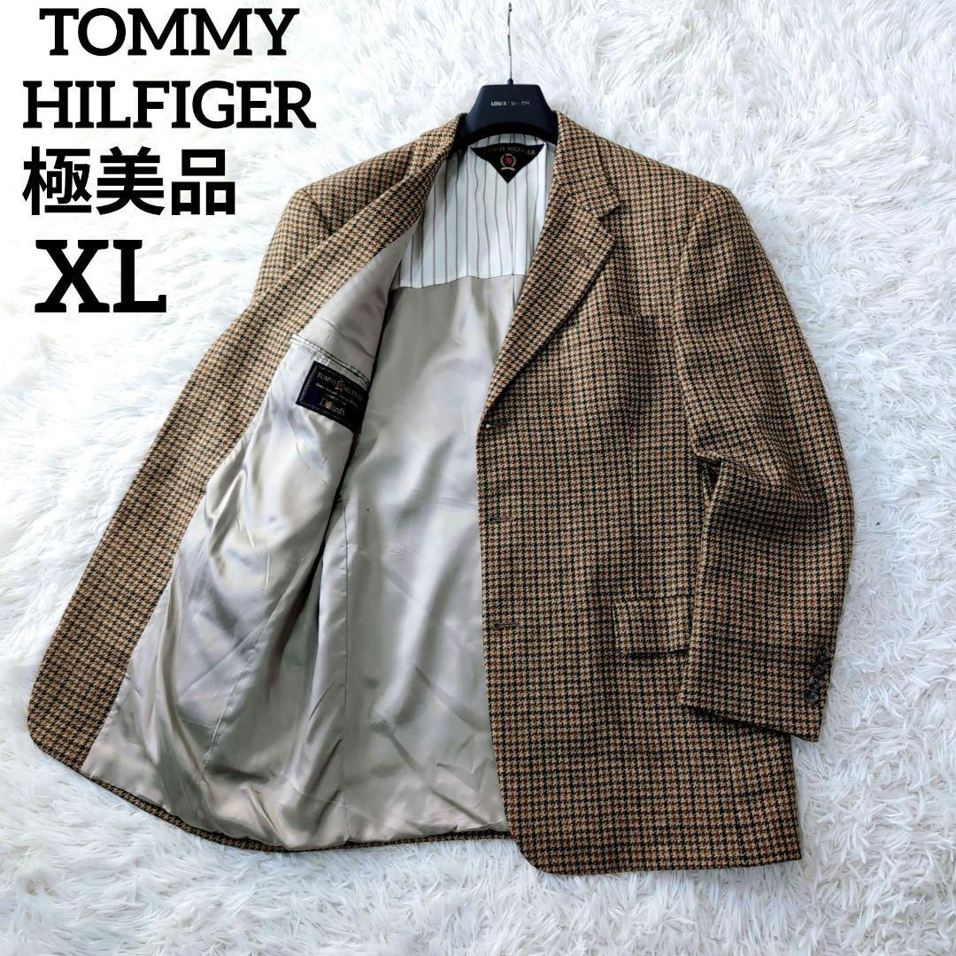 【極美品】レア　USA製　XL　ツイードジャケット　大千鳥　チェック柄　ブラウン