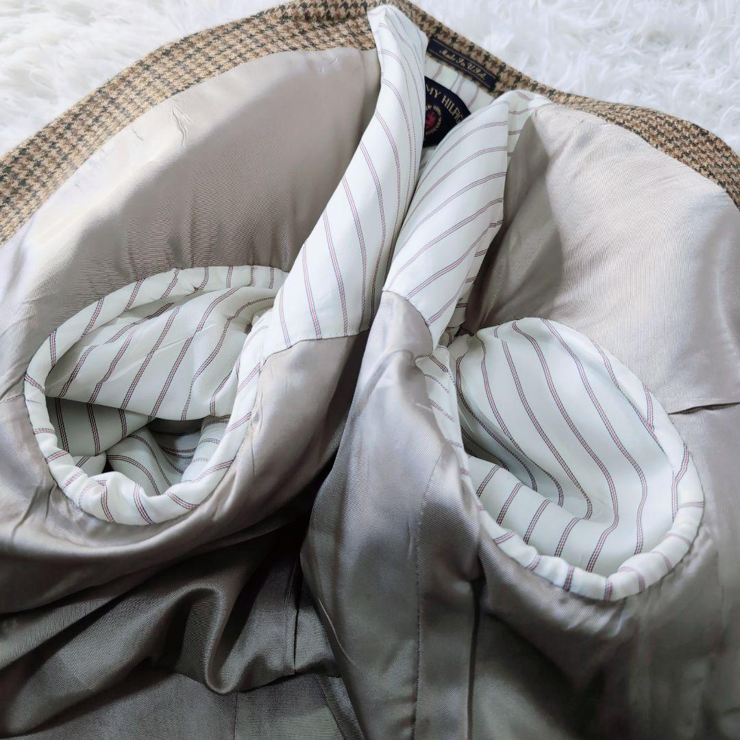 【極美品】レア　USA製　XL　ツイードジャケット　大千鳥　チェック柄　ブラウン