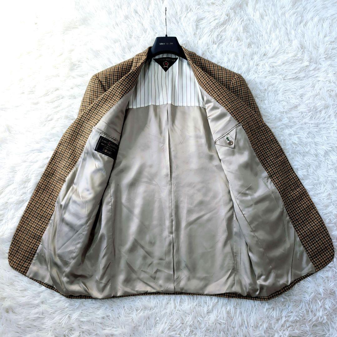 【極美品】レア　USA製　XL　ツイードジャケット　大千鳥　チェック柄　ブラウン