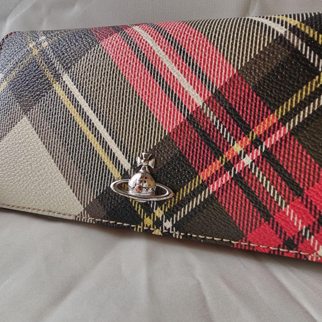 美品　ヴィヴィアンウエストウッド DERBY チェック　長財布　オーブ