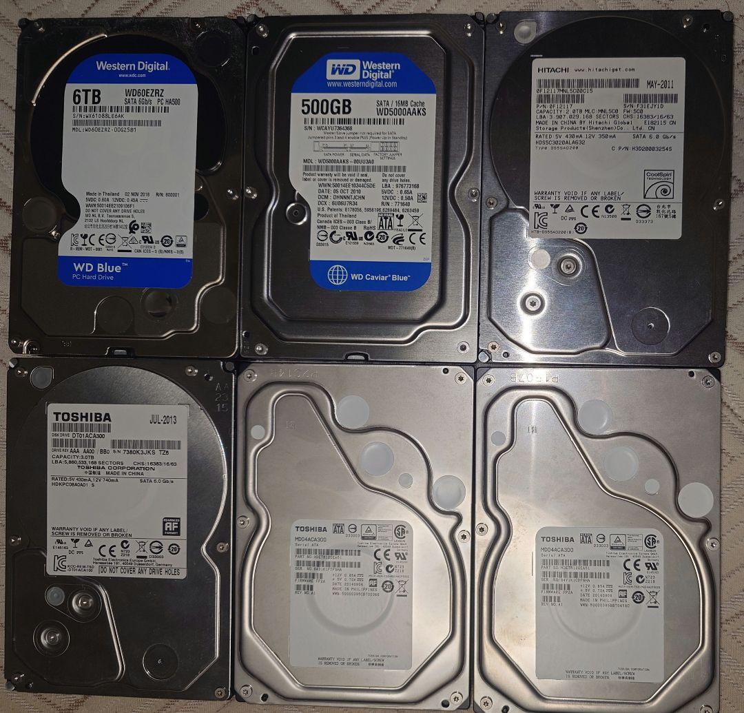 m*a様 3.5インチ内蔵HDD 6個セット　計17.5TB