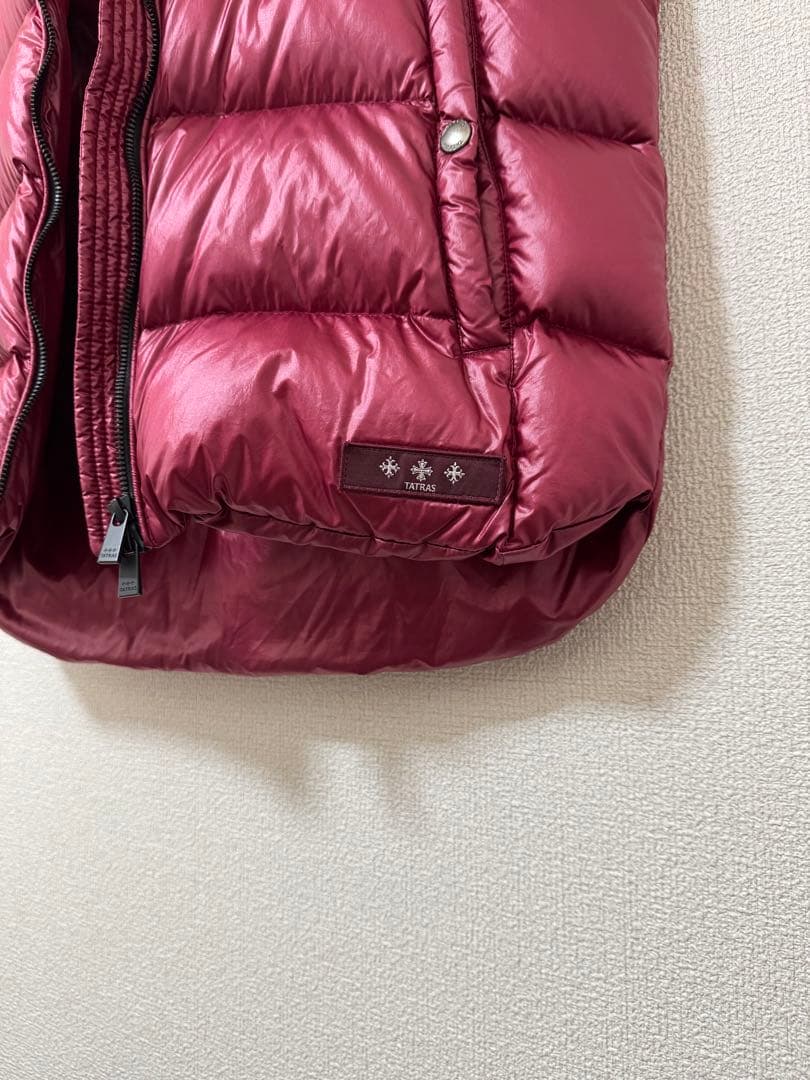 圭さん専用！美品☆TATRAS ダウンベスト フード付　メンズ 03 レッド