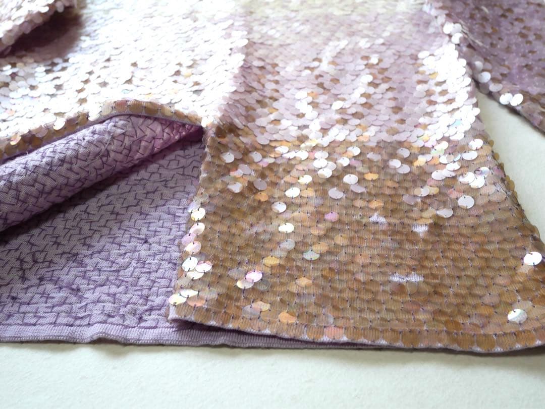 ESCADA エスカーダ 豪華スパンコール ウールカーディガン 40