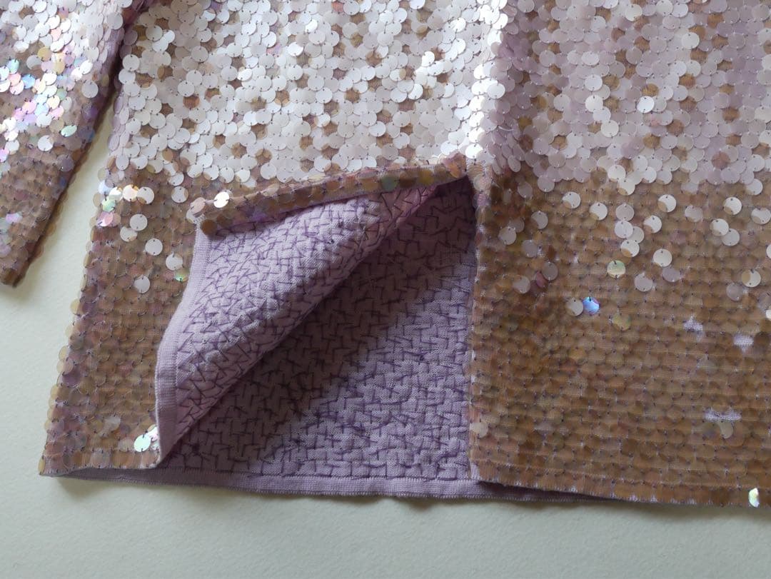 ESCADA エスカーダ 豪華スパンコール ウールカーディガン 40