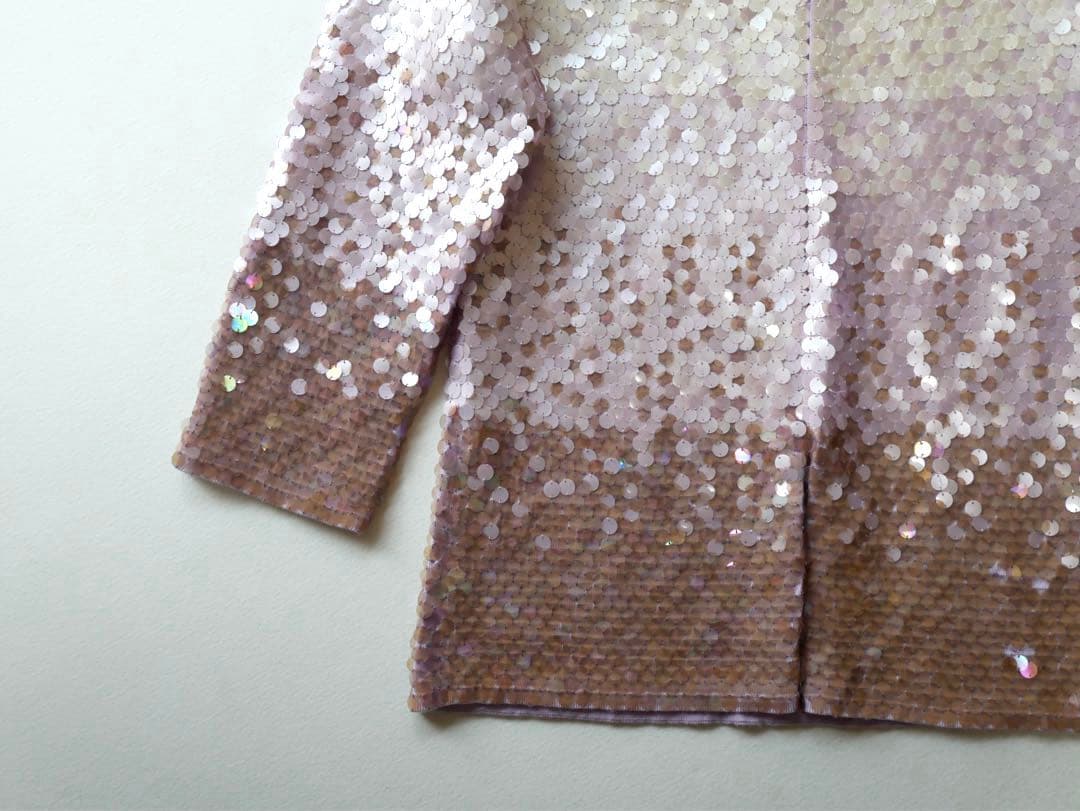 ESCADA エスカーダ 豪華スパンコール ウールカーディガン 40