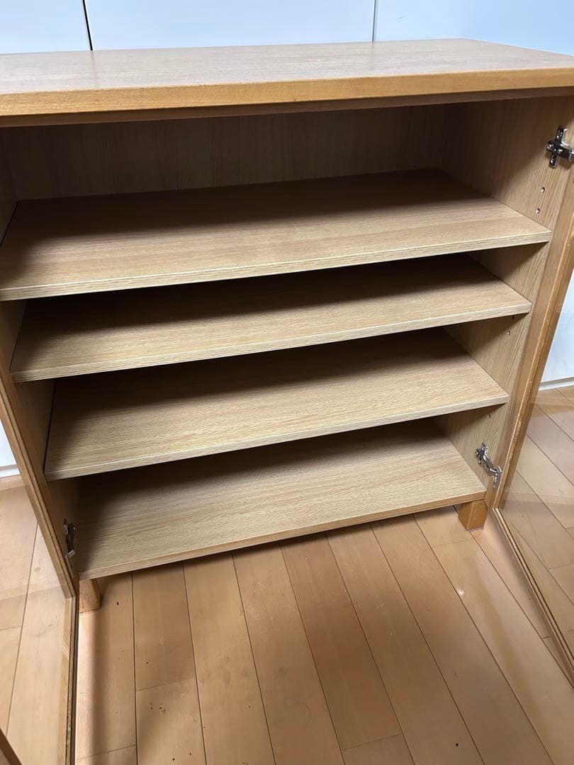 無印良品 オーク材 食器棚 観音開き