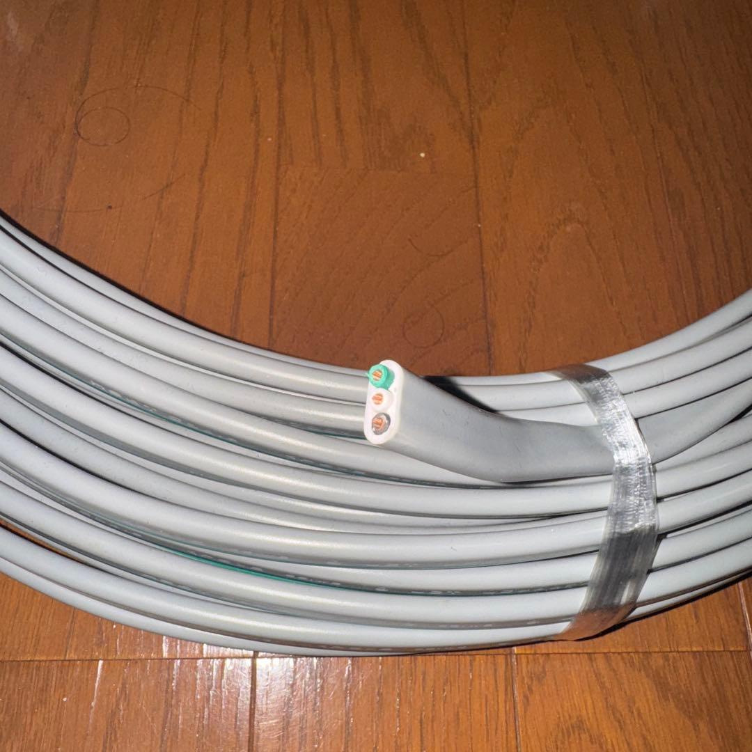 VVFケーブル 2.0-3C 40m 黒白緑