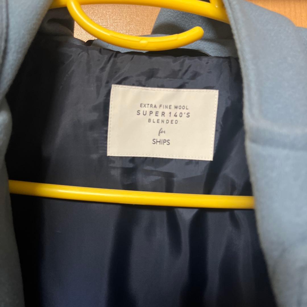 シップス SHIPS 140sメリノウールメルトンダッフルコート