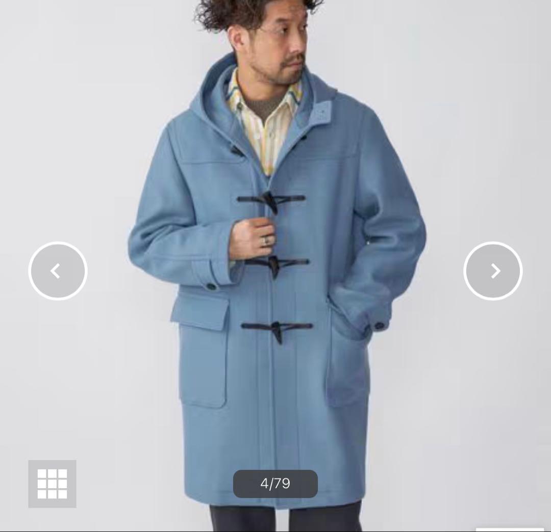 シップス SHIPS 140sメリノウールメルトンダッフルコート