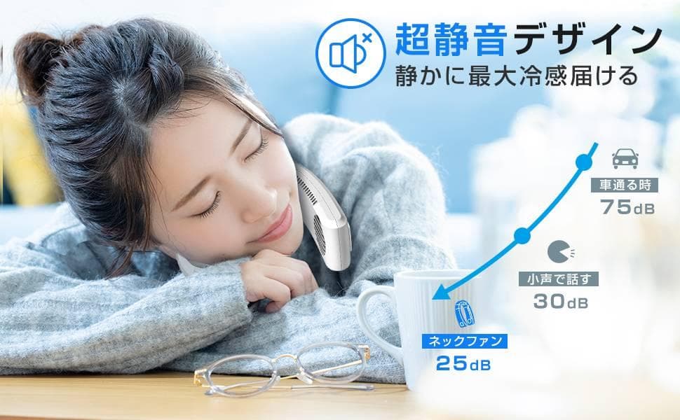冷却ブレート付き ネッククーラー 携帯扇風機 首掛け