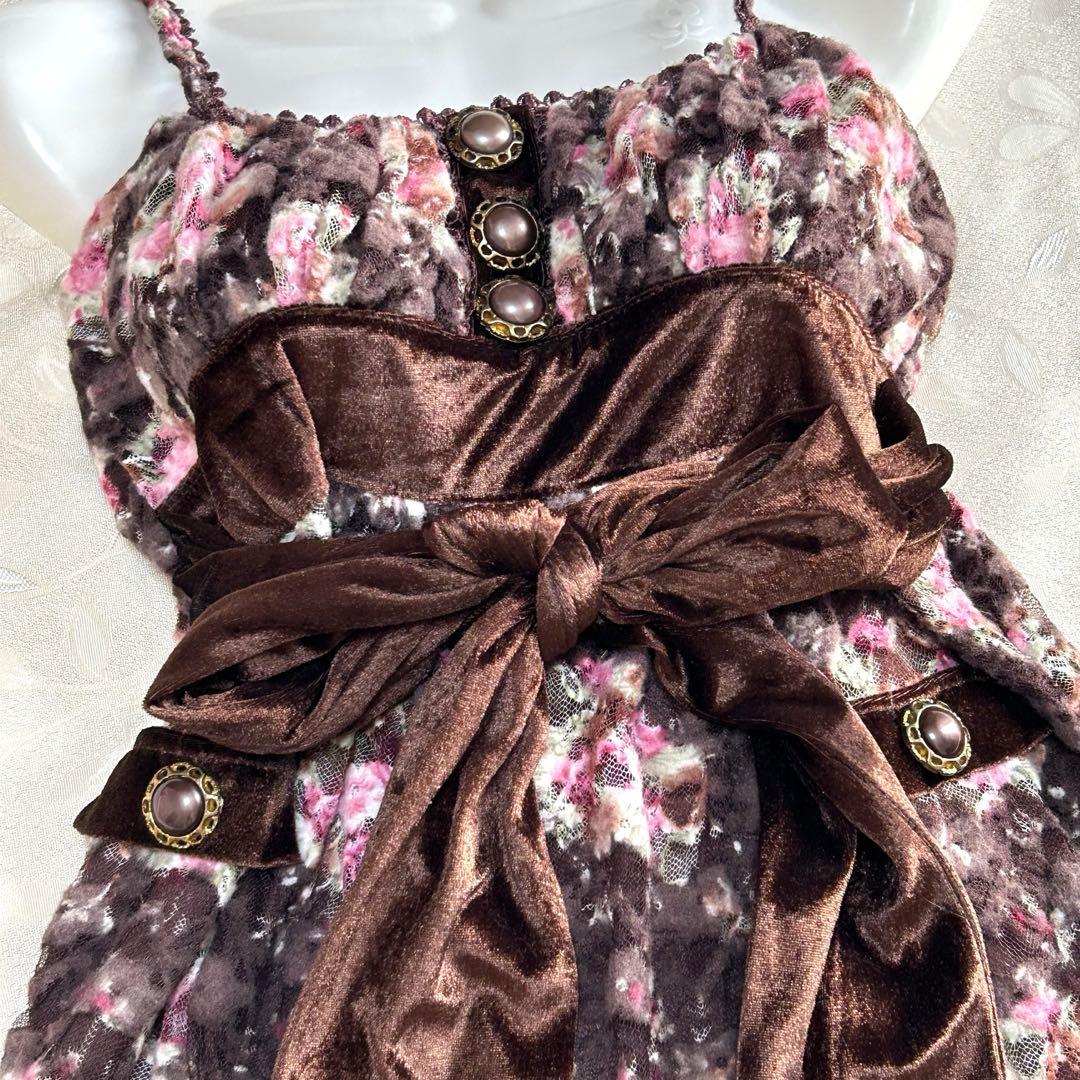 【新品】LIZ LISA 希少 00’s 花柄 ベロア キャミ トップス