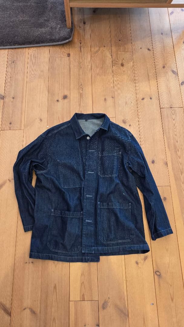 【セットアップ】無印良品 カバーオール紳士 木の実から作ったカポック混デニム