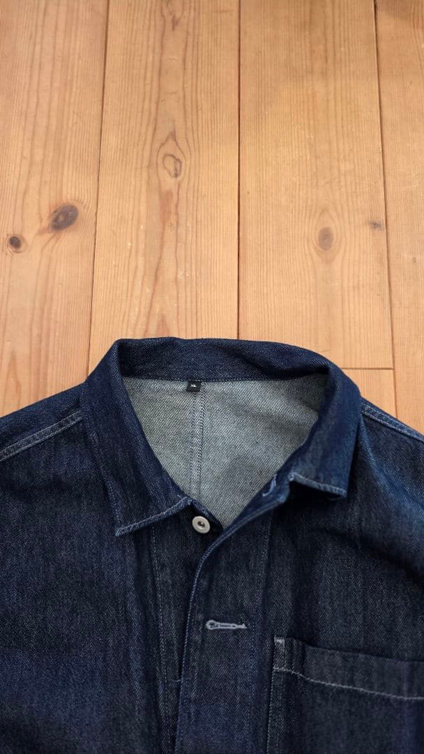 【セットアップ】無印良品 カバーオール紳士 木の実から作ったカポック混デニム