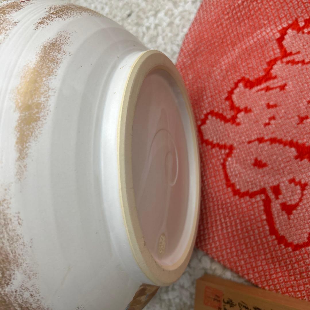 京都製 陶器 花瓶 桜と紅葉　清水焼　伝統工芸士 斎藤雲楽作