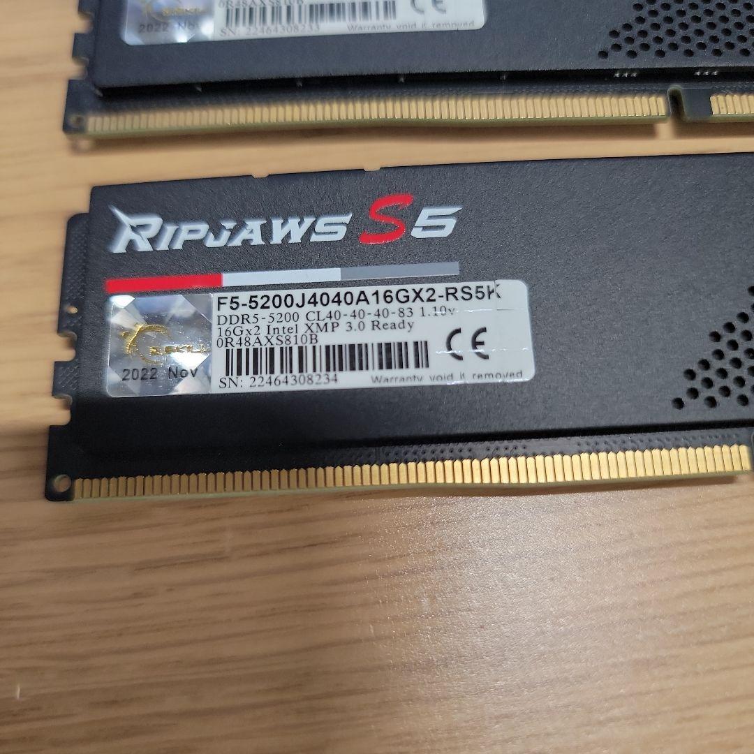 合計32G G.Skill Ripjaws S5 DDR5 5200