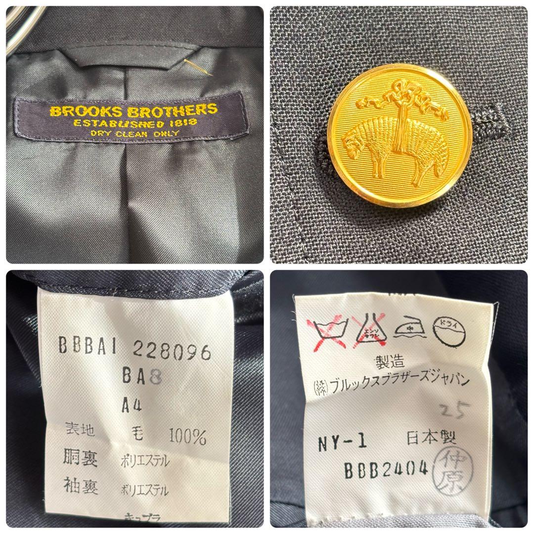 美品 ブルックスブラザーズ 紺ブレ 金ボタン テーラードジャケット Sサイズ