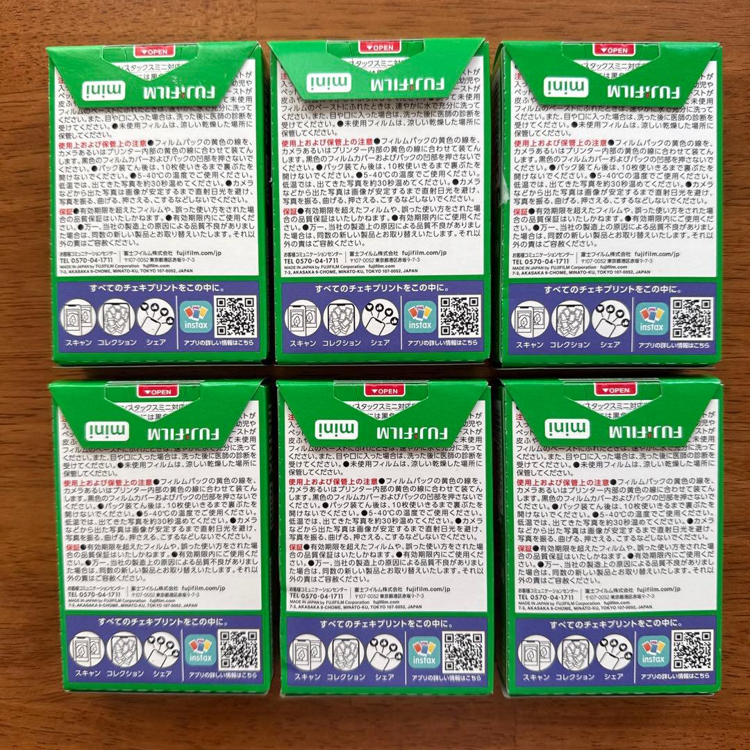 花*火様 チェキフィルム FUJIFILM instax mini 10枚　6箱