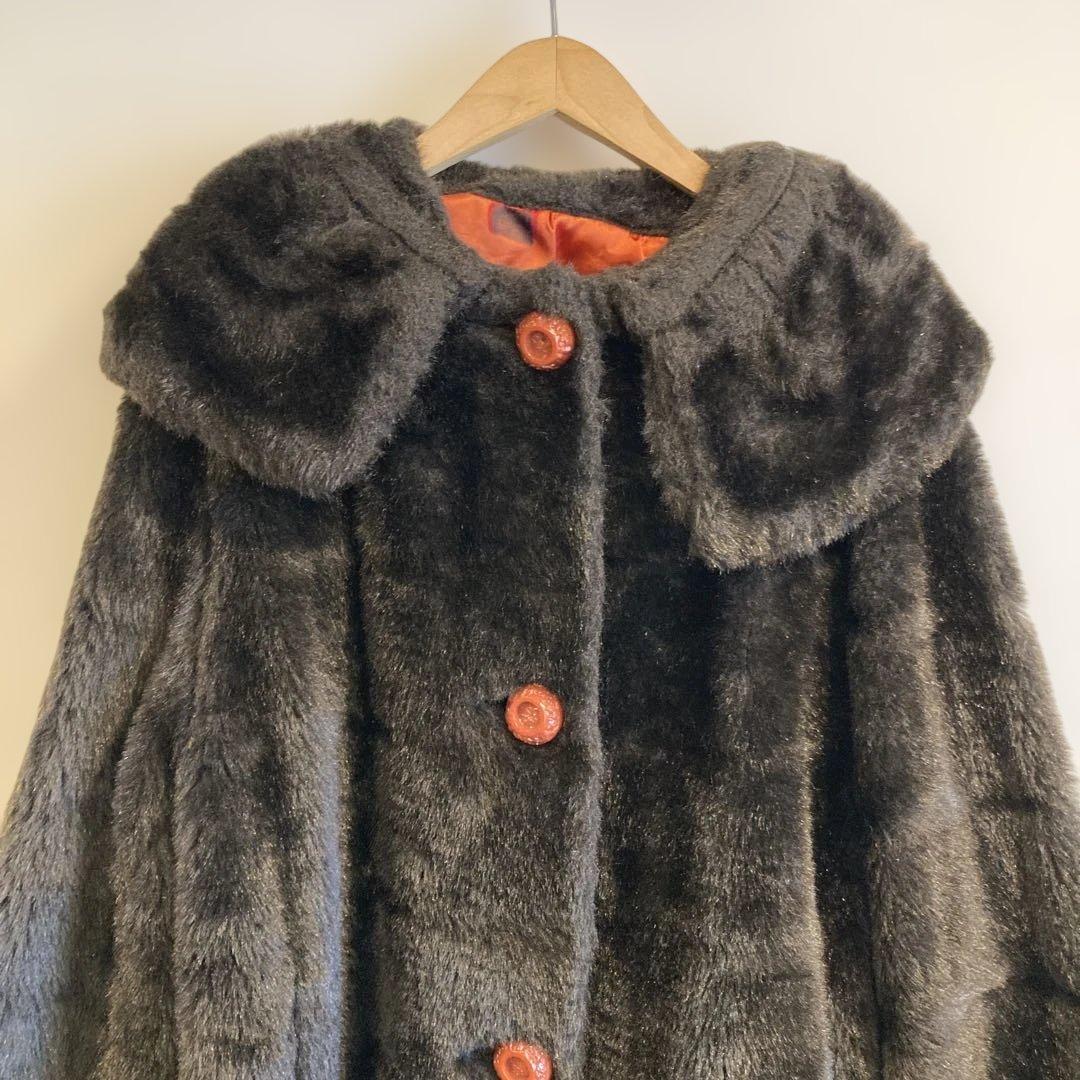 60’s 70’s ヴィンテージ エコファー フェイクファー コート