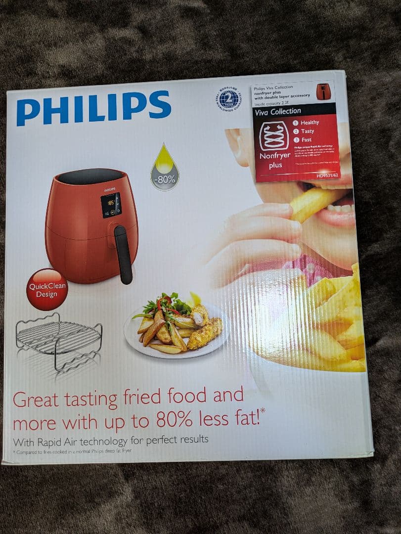 PHILIPS Viva Collection ノンフライヤー レッド