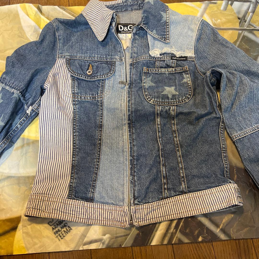 D&G デニムジャケット Sサイズ ストライプ