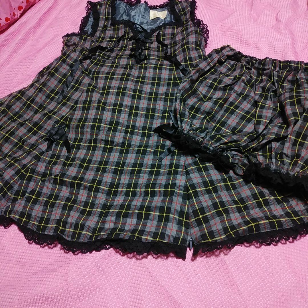 メタモルフォーゼ　チェック柄JSK　ブルマ付き　ロリータ　ロリィタパンク　メタモ