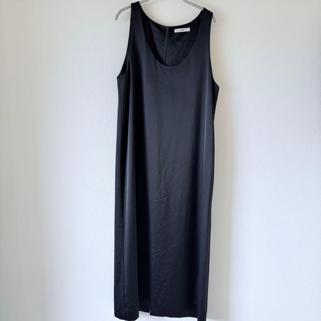 ワンピース NEAU satin tank dress dark navy